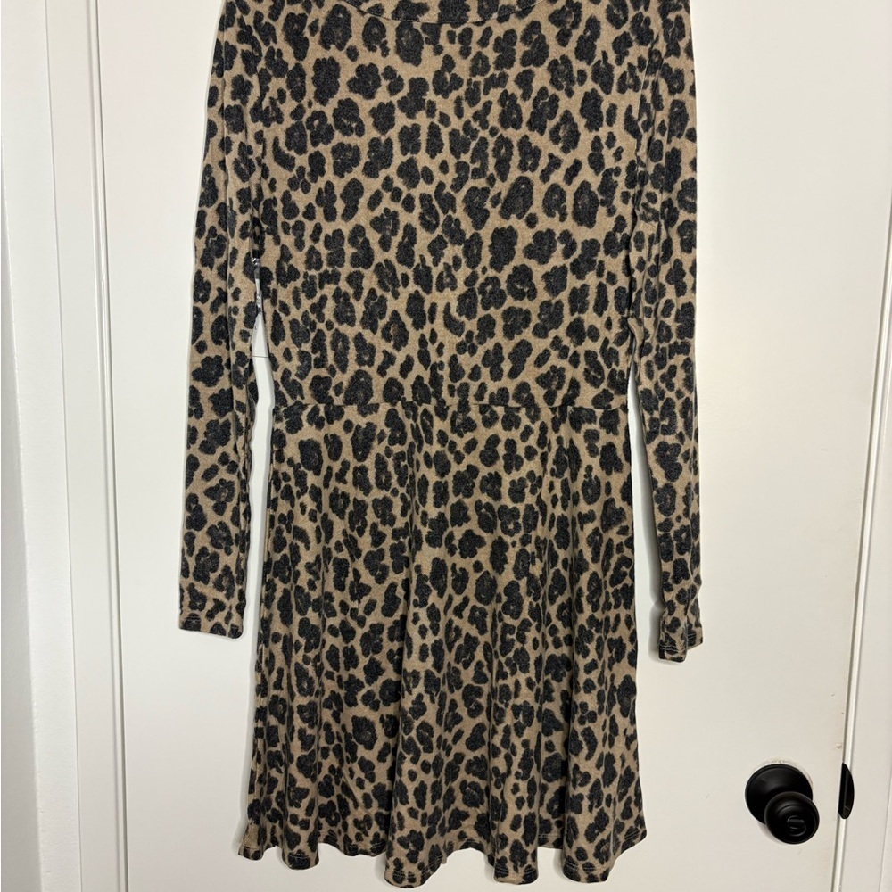Abound Brown and Black V-Neck Long Sleeve Sundress - Picture 2 of 2